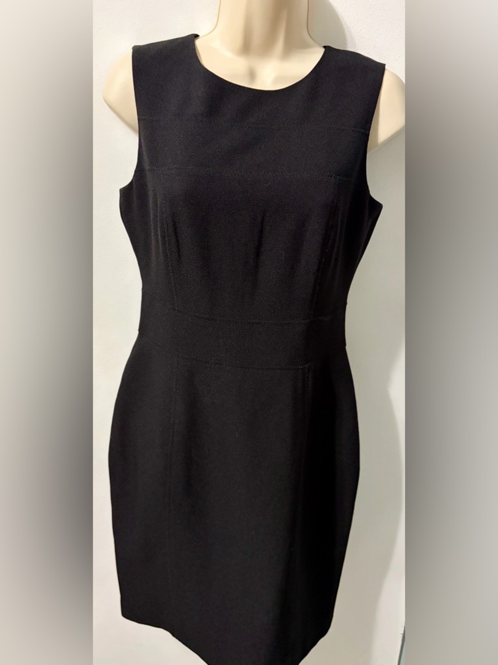 Tommy Hilfiger Black Sleeveless Midi Sheath Dress